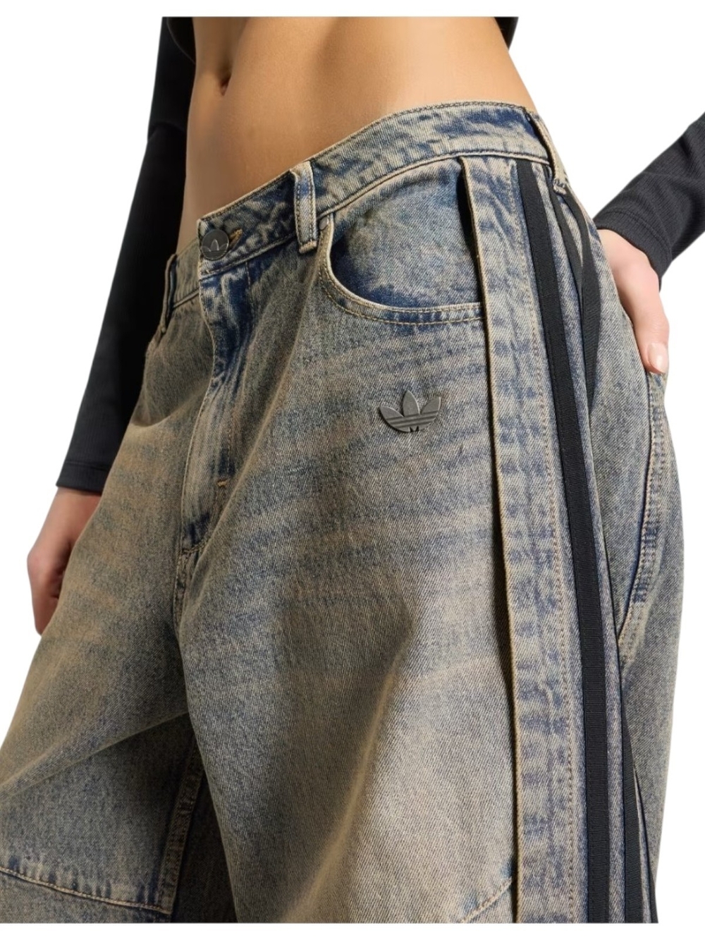 adidas Adilenium Banana Denim Pants NWT SOLD OUT RARE - Picture 4 of 8
